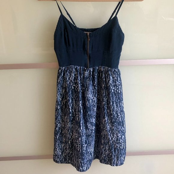 Moulinette Soeurs Dresses & Skirts - Anthropologie blue washed silk thin strap dress